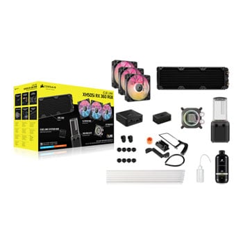 Corsair iCUE LINK XH505i RX 360 RGB Custom Cooling Kit, Black, 3x RGB Fans, XC7 Block, XD6 Pump, XR5 Rad, Intel/AMD