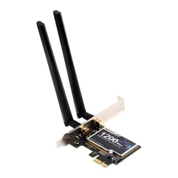 Xclio AC1200 WiFi Adapter, PCIe Dual Band 2.4/5.0 (300+ 867Mbps), MU-MIMO, BT 4.0 inc LP Bracket