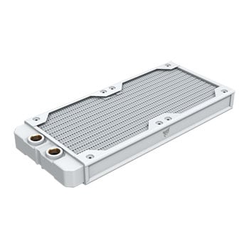 Corsair 240mm CORSAIR XR5 V2 Custom Cooling Radiator, White, 30mm thickness, 2 x 120mm mounts, Copper / Brass, G1/4"