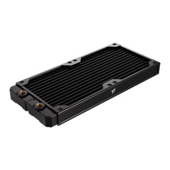 Corsair 280mm CORSAIR XR5 V2 Custom Cooling Radiator, 30mm thickness, 2 x 140mm fan mounts, Copper / Brass, G1/4"