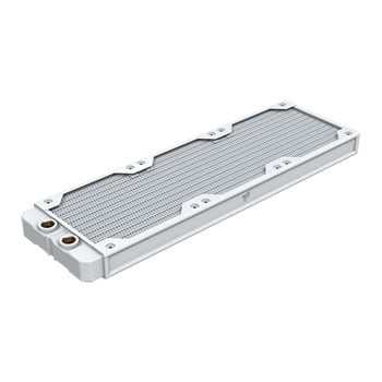 Corsair 360mm CORSAIR XR5 V2 Custom Cooling Radiator, White, 30mm thickness, 3 x 120mm mounts, Copper / Brass, G1/4"