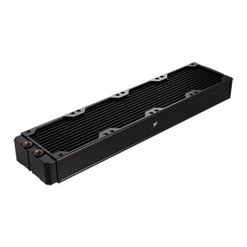 Corsair 480mm CORSAIR XR7 V2 Custom Cooling Radiator, 55mm thickness, 4 x 120mm fan mounts, Copper / Brass, G1/4"