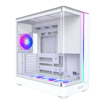 Montech KING 45 PRO Mid Tower Chassis, White, Tempered Glass, 4 x 120mm ARGB Fans, USB 3.0 / USB-C, ATX / mATX / mITX