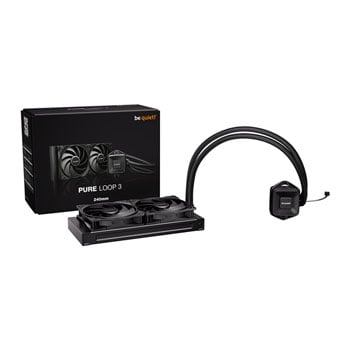 be quiet! Pure Loop 3 240mm AIO Cooler, Black, 2 x Pure Wings 3 PWM Fans, Aluminium Radiator, Copper Base, Intel / AMD
