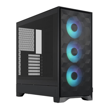 Fractal Design Pop 2 Air TG RGB Chassis, Mid Tower, Black, 3 x Aspect 12X RGB Fans, USB-C, ATX / mATX / mITX