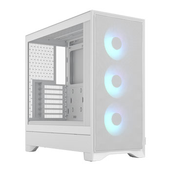 Fractal Design Pop 2 Air TG RGB Chassis, Mid Tower, White, 3 x Aspect 12X RGB Fans, USB-C, ATX / mATX / mITX