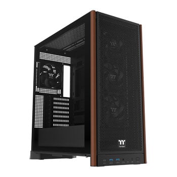 ThermalTake S370 WS Mid Tower Chassis, Black, 4x CT120 PWM Fans, USB 3.2 / 3.0, Back-Connect, ATX / mATX / mITX