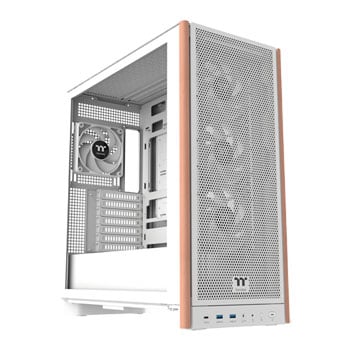 ThermalTake S370 WS Mid Tower Chassis, Snow, 4x CT120 PWM Fans, USB 3.2 / 3.0, Back-Connect, ATX / mATX / mITX