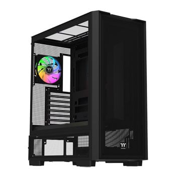 ThermalTake S380 TG ARGB Mid Tower Chassis, Black, SF360 + SF120 ARGB Fans, USB-C, Back-Connect, ATX / mATX / mITX