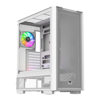 ThermalTake S380 TG ARGB Mid Tower Chassis, Snow, SF360 + SF120 ARGB Fans, USB-C, Back-Connect, ATX / mATX / mITX