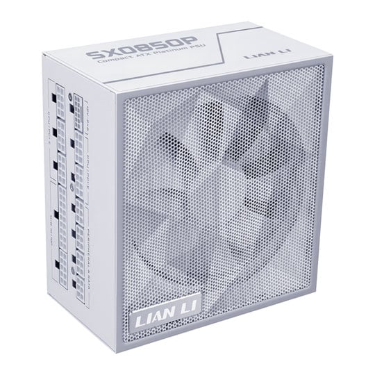 Lian Li 850W Lian Li SX Platinum, White, Fully Modular, 80PLUS Platinum, Single Rail, 70.8A, 120mm FDB Fan, ATX 3.1