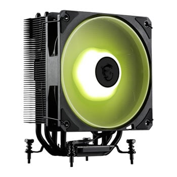 MSI MAG COREFROZR AA13 CPU Cooler, Black, Single Tower, 1x 120mm ARGB Fan, Aluminium Fins, 4 Heatpipes, Intel / AMD