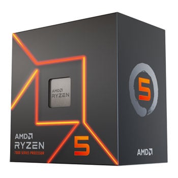 AMD Ryzen™ 5 7400, AM5, Zen 4, 6 Core, 12 Thread, 3.3GHz, 4.3GHz Turbo, 16MB Cache, PCIe 5.0, 65W, CPU