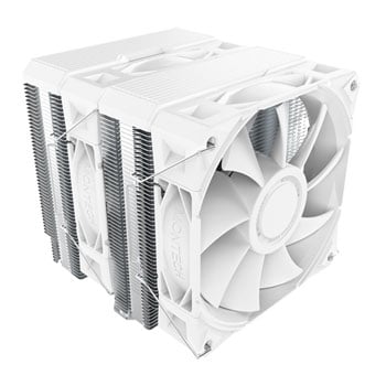 Montech NX600 CPU Cooler, White, Dual Tower, 6 Heatpipes, 2x 120mm PWM Fans, 2000RPM, 85.09CFM, Copper, Intel