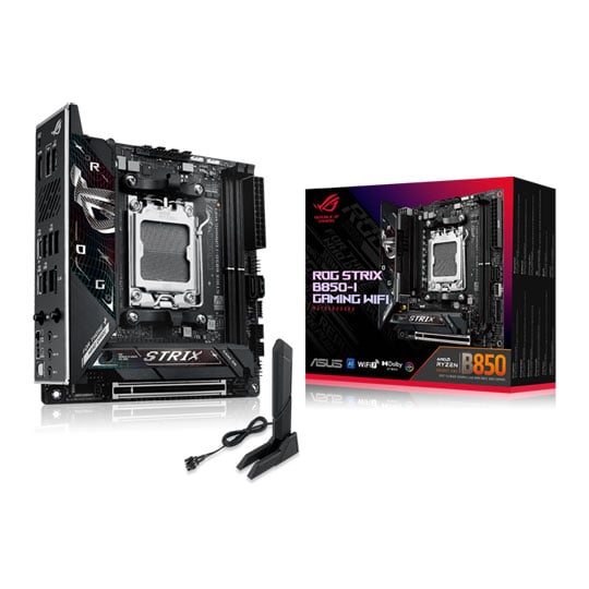 ASUS Refurbished ASUS ROG STRIX B850-I GAMING WiFi, AMD B850, AM5, DDR5, PCIe 5.0, 2 x M.2, 2.5G/WiFi7, USB 20Gbps, AMD EXPO