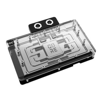 Alphacool Core GeForce RTX 5090 GPU Water Block, Acrylic Cover, 4x G1/4", 9 RGB LEDs, Aluminium Backplate