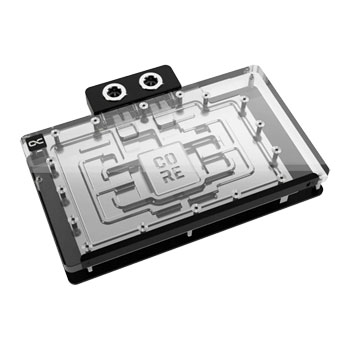 Alphacool Core RTX 5090 Suprim + Vanguard + Gaming Trio GPU Water Block, Acrylic Cover, 4x G1/4", 8 RGB LEDs, Backplate