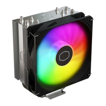 Cooler Master Hyper 212 Spectrum V3 Cooler, Black, 1x 120mm ARGB Fan, Aluminium Fins, 4x Heatpipes, Intel / AMD