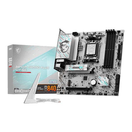 MSI B840M GAMING PLUS WiFi, AMD B840, AM5, DDR5, PCIe 4.0, 2x M.2, 2.5GbE, Wi-Fi 6E, USB 3.2 Gen2, AMD EXPO, mATX