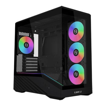 Lian Li Vector V100R Mini Chassis, MicroATX Tower, Black, 4x ARGB PWM Fans, USB-C, Back-Connect, mATX / mITX