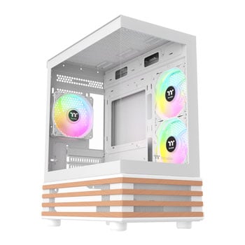 ThermalTake View 170 WS ARGB MicroATX Tower Chassis, Snow, 3 x ARGB Fans, USB 3.0, mATX / mITX
