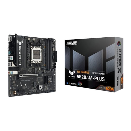 ASUS TUF GAMING A620AM-PLUS, AMD A620A, S AM5, DDR5, SATA3, PCIe 4.0, 2x M.2, 2.5GbE, USB 3.2 Gen1, mATX