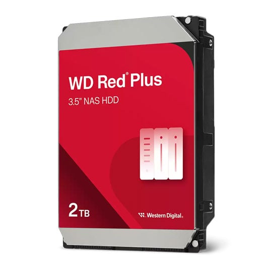 WD 2TB Western Digital Red PLUS WD20EFPX, 3.5" NAS HDD, SATA III 6Gb/s, 5400rpm, 64MB Cache, OEM