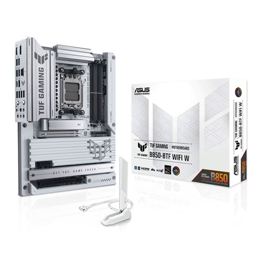 ASUS Refurbished ASUS TUF GAMING B850-BTF WIFI W, AMD B850, AM5, DDR5, PCIe 5.0, 3x M.2, 2.5G/WiFi7, USB 20Gbps, AMD EXPO ATX
