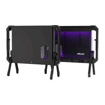eBlaztr Portable Desktop Chassis, Open-Air, Supports upto 25" Monitors, Foldable Legs, USB 3.0 / 2.0, RJ45, mITX