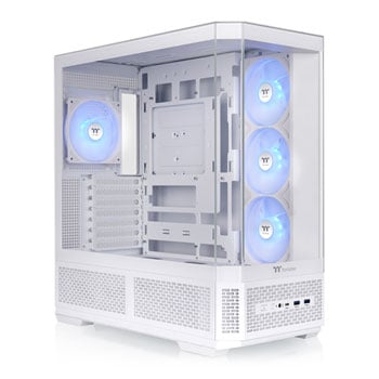 ThermalTake 370 TG ARGB Chassis, Snow, Mid Tower, SF360 + SF120 ARGB Fans, USB-C, Back-Connect, ATX / mATX / mITX