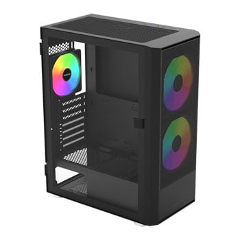 Montech X2 Plus Chassis, Compact Mid Tower, Black, 3x ARGB Fans, USB-C / USB3.0, ATX / mATX / mITX
