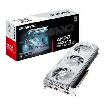 Gigabyte Radeon RX 9060 XT GAMING OC 16GB ICE GDDR6 Graphics Card, RDNA4, 2048 Streams, 3320 MHz Boost