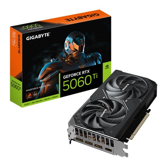 Gigabyte NVIDIA GeForce RTX 5060 Ti WINDFORCE MAX OC 16GB GDDR7 Ray-Tracing Graphics Card, DLSS 4, 4608 Cores, 2587 MHz