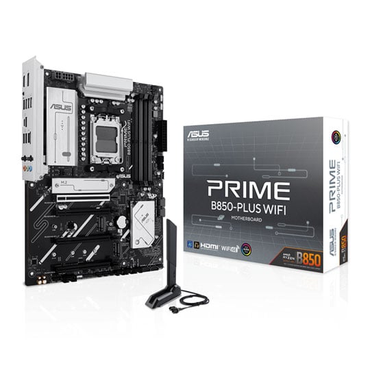 ASUS Refurbished ASUS PRIME B850-PLUS WIFI, AMD B850, AM5, DDR5, PCIe 5.0, 3x M.2, 2.5G/WiFi6E, USB 3.2 Gen2, AMD EXPO, ATX