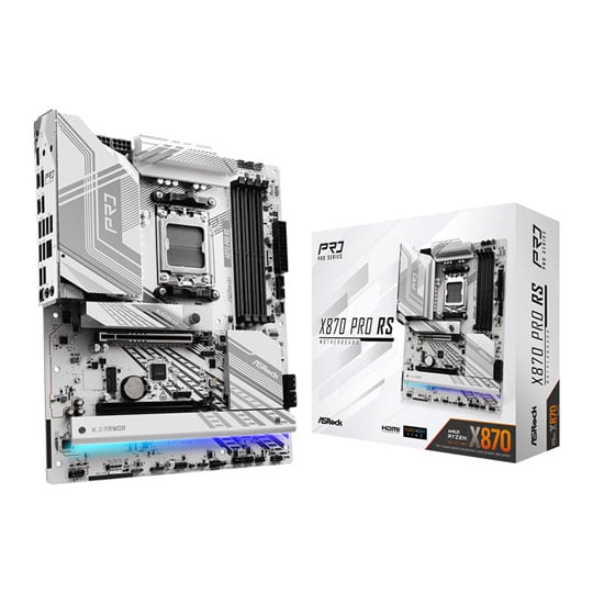 ASRock Refurbished ASRock X870 Pro RS, AMD X870, AM5, DDR5, PCIe 5.0, 3x M.2, USB 4.0, 2.5G, AMD EXPO, ATX