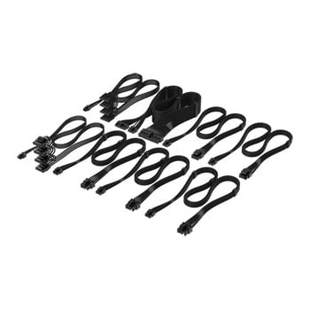 Corsair Elite Premium PSU Cable Pro Kit, 8x PSU Cables, Type-5, Individually Sleeved, Mesh Paracord, Black