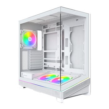 Montech SKY 3 RGB Chassis, White, Mid Tower, 3 x 120mm ARGB Fans, USB-C / USB 3.0 / 3.5mm, ATX / mATX / mITX