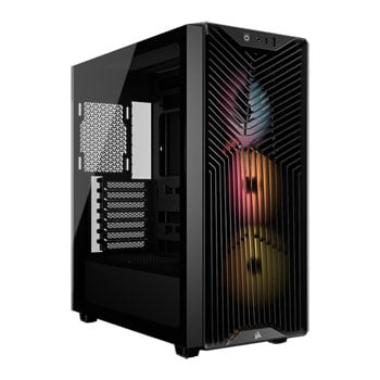 Corsair 3200D RS ARGB Chassis, Black, Mid Tower, 3 x RS120 Fans, USB-C / 3.5mm, ATX / mATX / mITX