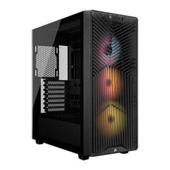 Corsair 3200D RS ARGB Chassis, Smoke, Mid Tower, 3 x RS120 Fans, USB-C / 3.5mm, ATX / mATX / mITX