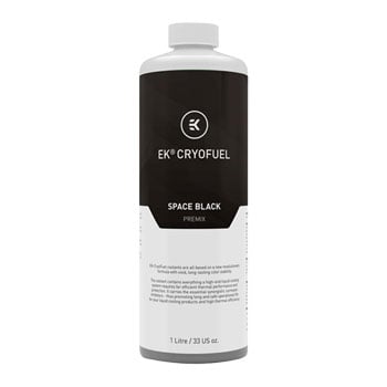 EK 1000ml EK-CryoFuel Water Cooling Premixed Fluid, Space Black, Copper/Brass/Stainless Steel Friendly