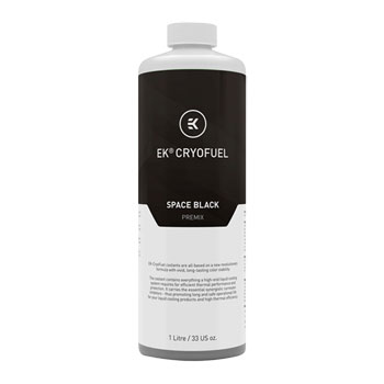 EK 1000ml EK-CryoFuel Water Cooling Premixed Fluid, Space Black, Copper/Brass/Stainless Steel Friendly