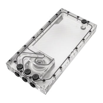 EK 280mm EK-Quantum Kinetic³ FLT 280 D5 Reservoir Body, Plexi, D-RGB, 2x 140mm Fan Mounting Holes, 8x G1/4" Ports
