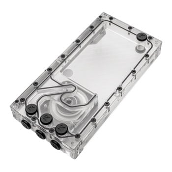 EK 240mm EK-Quantum Kinetic³ FLT 240 D5 Reservoir Body, Plexi, D-RGB, 2x 120mm Fan Mounting Holes, 8x G1/4" Ports