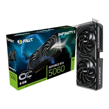 Palit NVIDIA GeForce RTX 5060 INFINITY 2 OC 8GB GDDR7 Ray-Tracing Graphics Card, DLSS 4, 3840 Cores, 2512 MHz Boost
