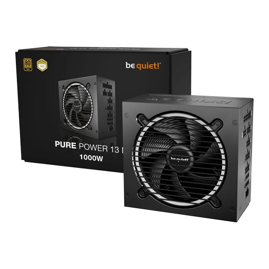 be quiet! Open Box 1000W be quiet! Pure Power 13 M, Fully Modular, 80PLUS Gold, Single Rail, 83.4A, 12V-2x6, ATX 3.1 Power Supply