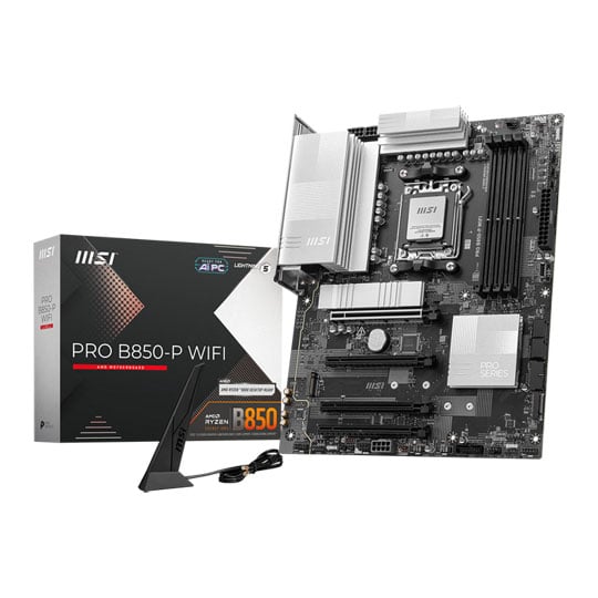 MSI Refurbished MSI PRO B850-P WiFi, AMD B850, AM5, DDR5, PCIe 5.0, 3x M.2, 5G/WiFi7, USB 3.2 A+C, AMD EXPO, ATX