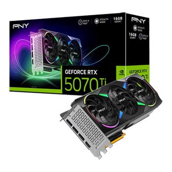 PNY NVIDIA GeForce RTX 5070 TI ARGB 16GB GDDR7 Ray-Tracing Graphics Card, DLSS 4, 8960 Cores, 2452MHz Boost