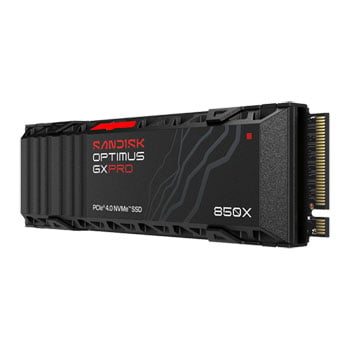 SanDisk 8TB SANDISK OPTIMUS GX PRO 850X SSD, Heatsink, M.2 (2280), PCIe 4.0 (x4) NVMe, 7200MB/s, 6600MB/s, 1.2M IOPS