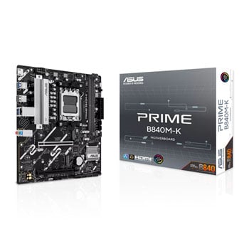 ASUS PRIME B840M-K, AMD B840, AM5, DDR5, PCIe 4.0, 2x M.2, 2.5 GbE, USB 3.2 Gen1, AMD EXPO, mATX