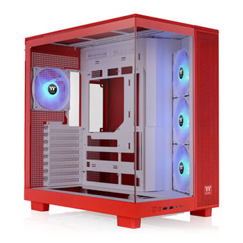 ThermalTake View 380 XL TG ARGB Chassis, Flaming Orange, Mid Tower, 4x 120mm ARGB Fans, USB-C / 3.5mm, ATX / mATX / mITX